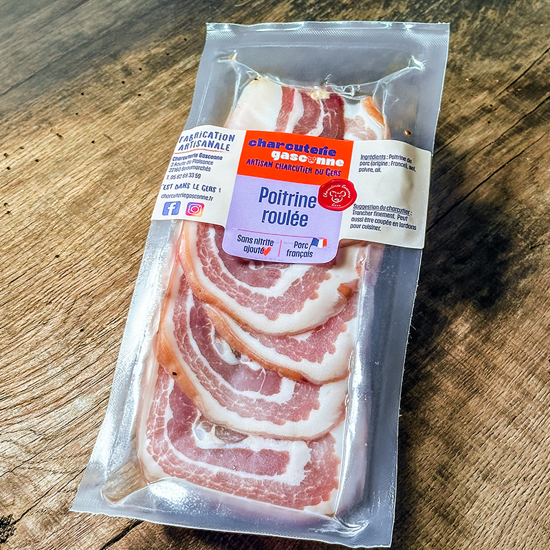 Poitrine roulée sèche tranchée