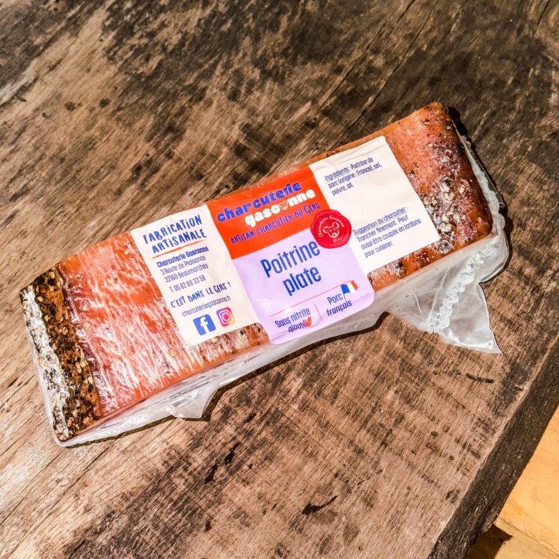 Poitrine plate sèche en bloc | Charcuterie Gasconne