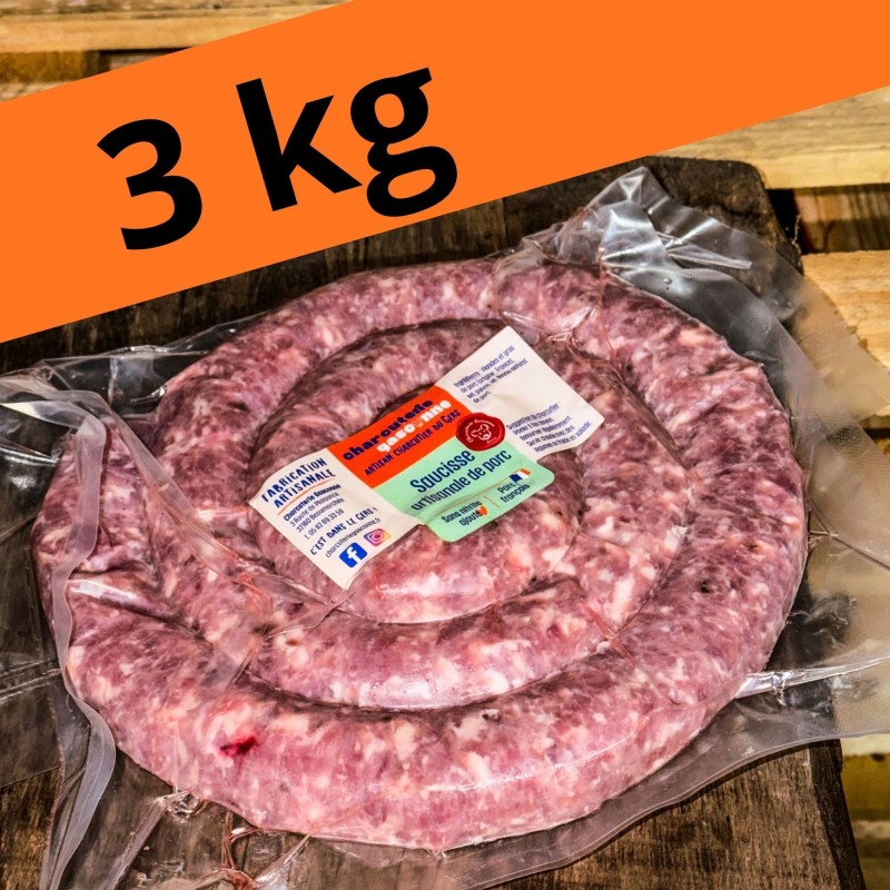 Saucisse de Toulouse de Porc artisanale | Charcuterie Gasconne