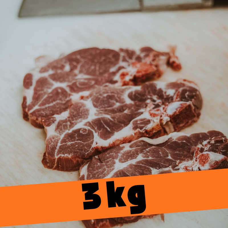 Côtes de porc échine 3kg | Charcuterie Gasconne